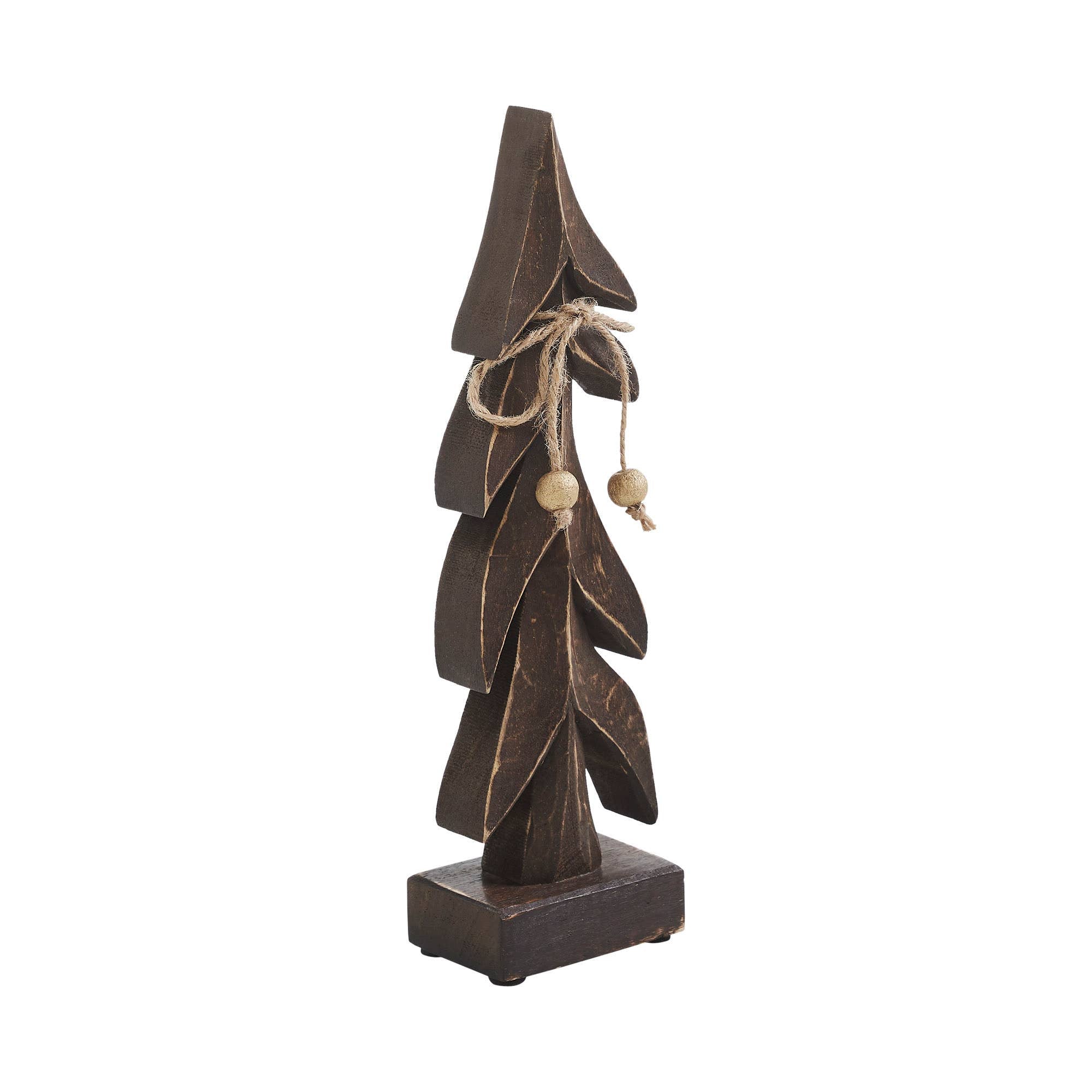 Festive Boughs Dark Wooden Tree 11x3x2