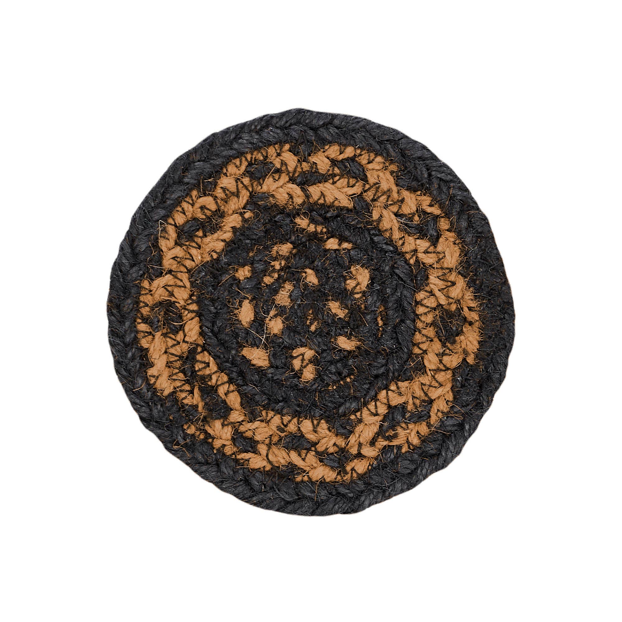 Black & Tan Jute Coaster