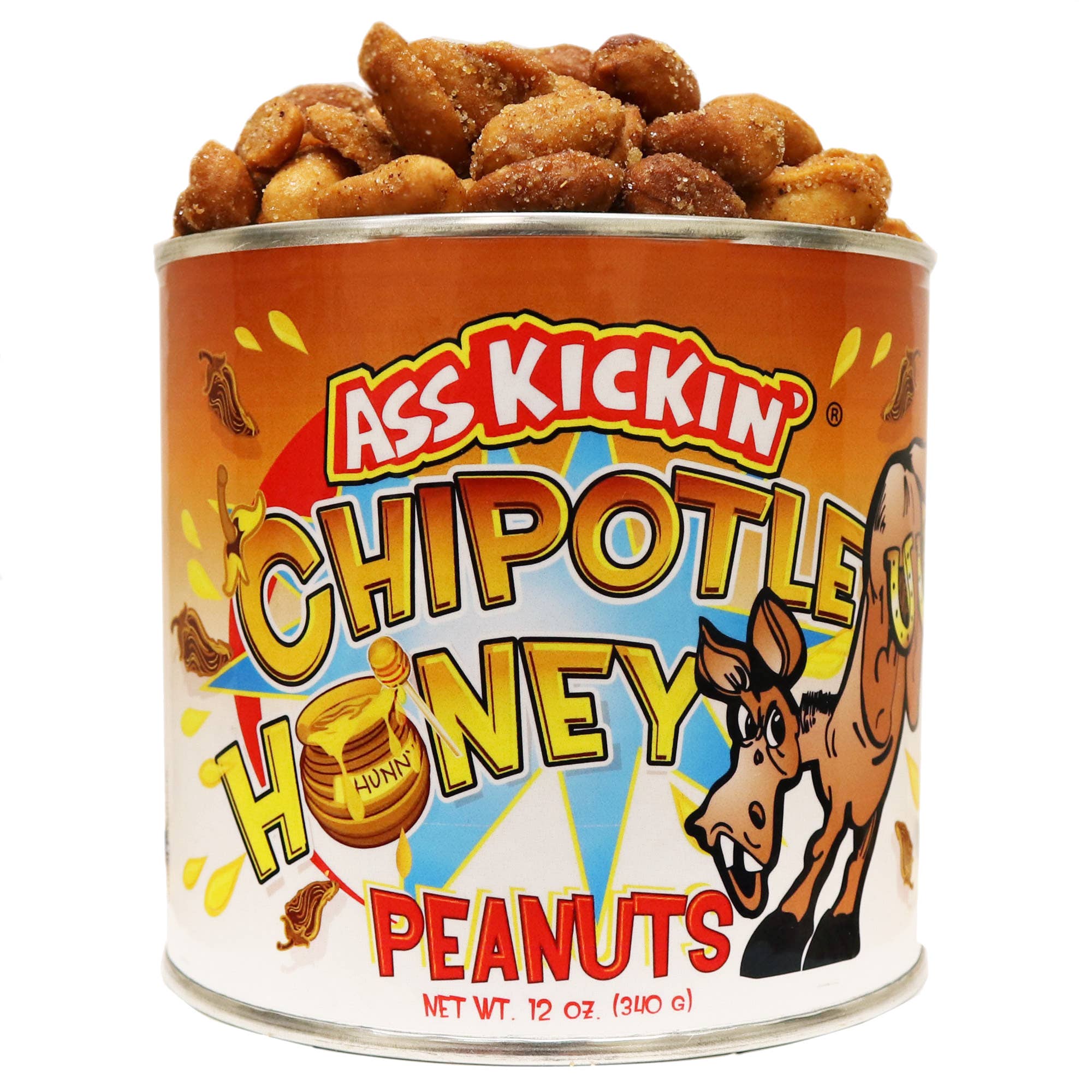 Ass Kickin’ Chipotle Honey Peanuts: 12oz. Can