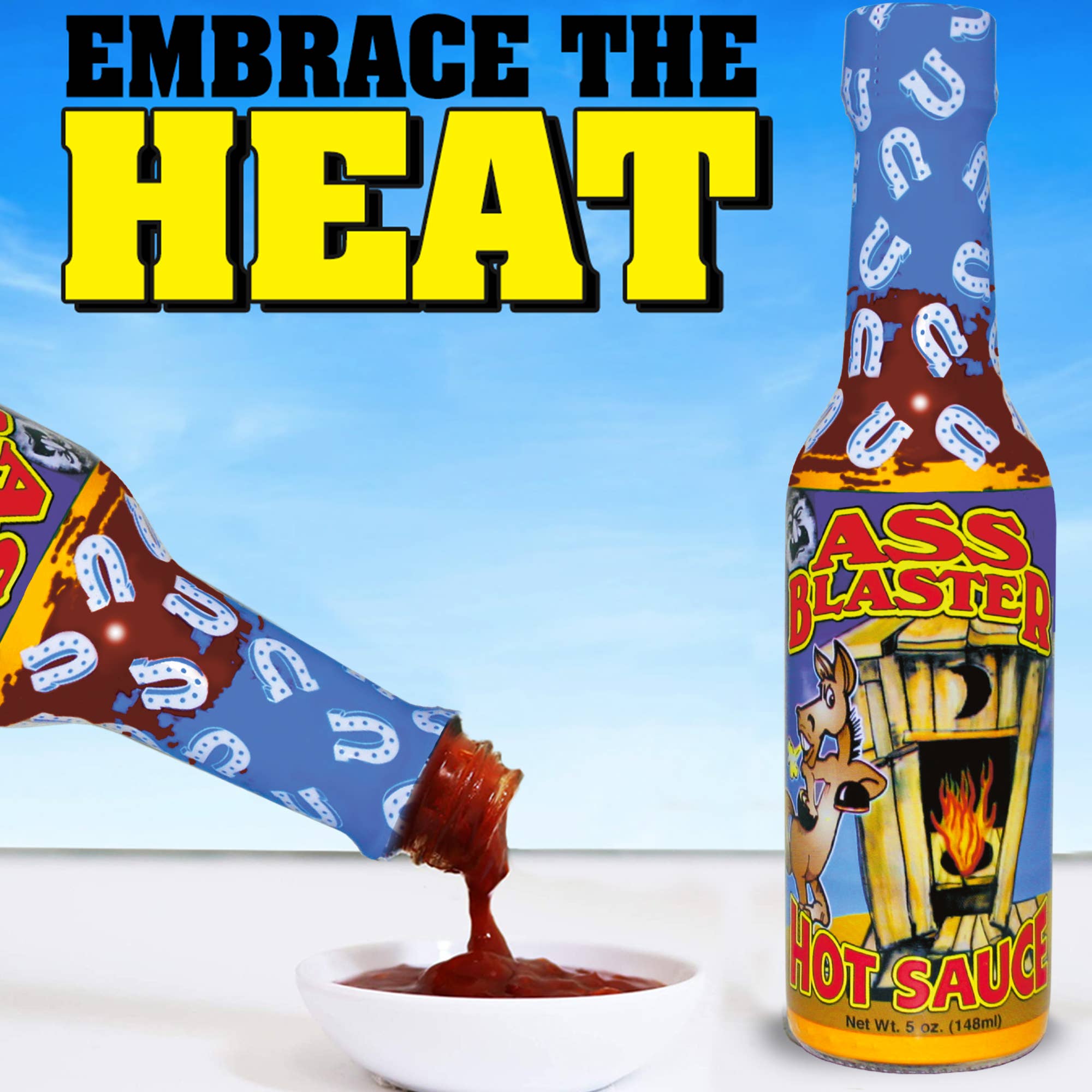 Ass Blaster Hot Sauce with Outhouse – Funny Spicy Gift Set: