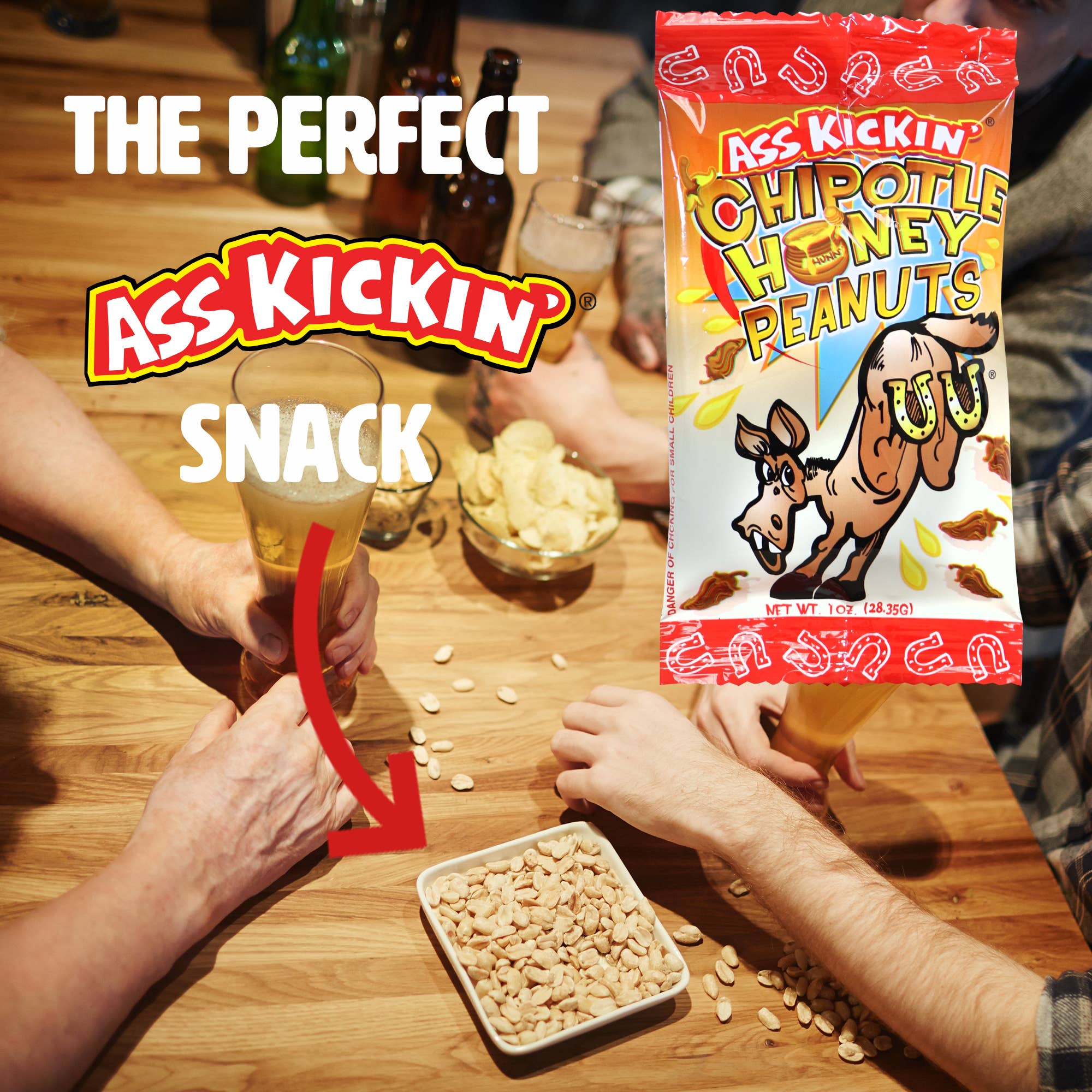Ass Kickin’ Chipotle Honey Peanuts 1 oz.