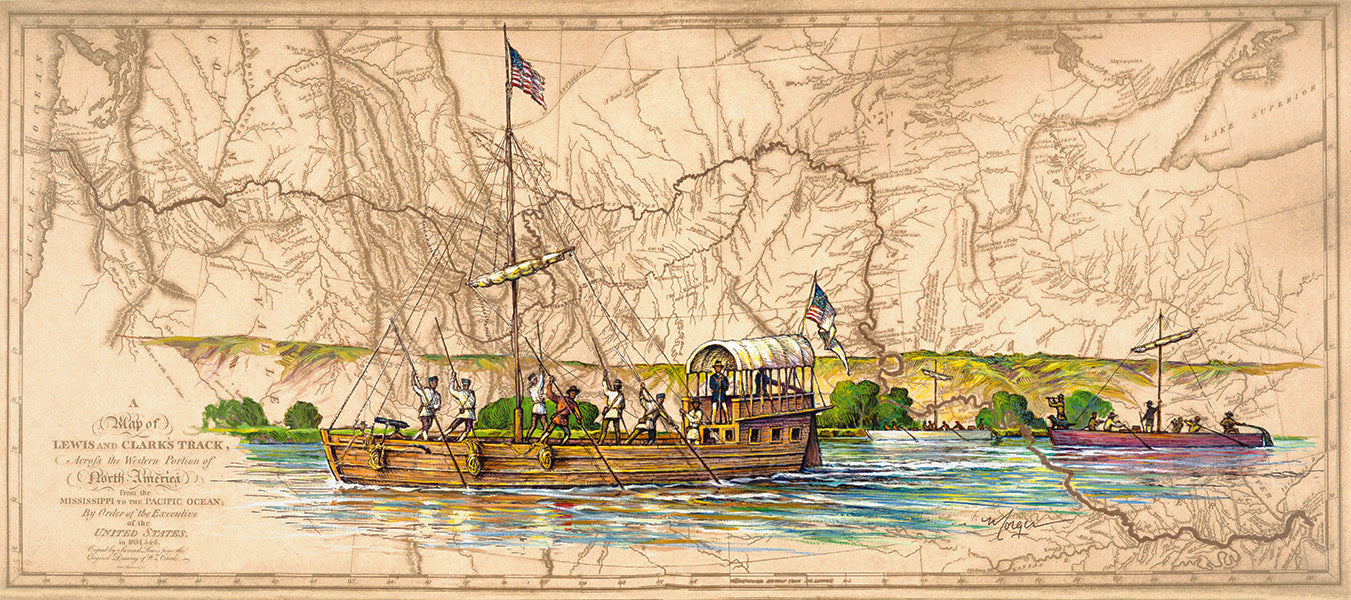 Lewis and Clark - Artist Brian Morger "Ascending the Missouri" - Lewis and Clark Collection