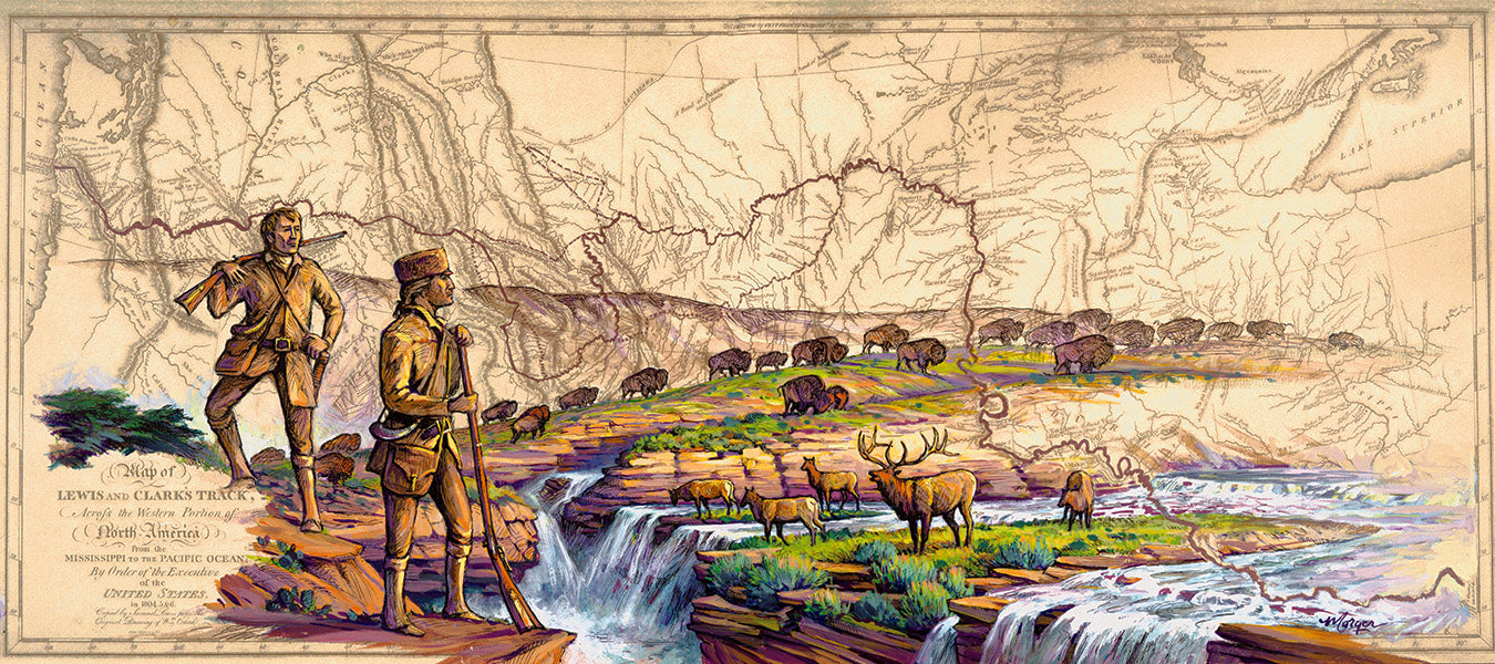Lewis and Clark - Artist Brian Morger "Buffalo Prairie" - Lewis and Clark Collection