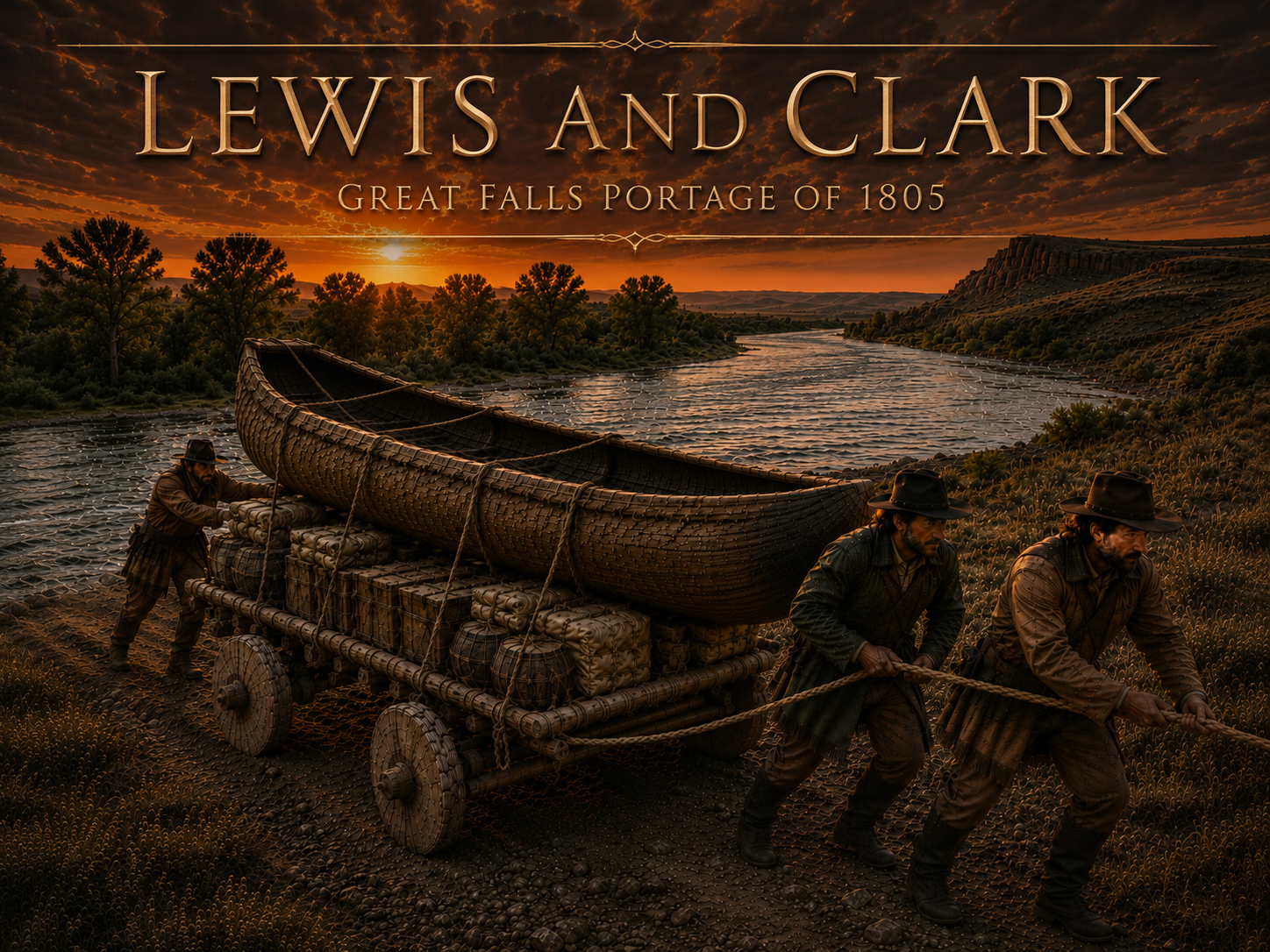 Lewis and Clark "Great Falls - Portage of 1805" - Lewis and Clark Collection