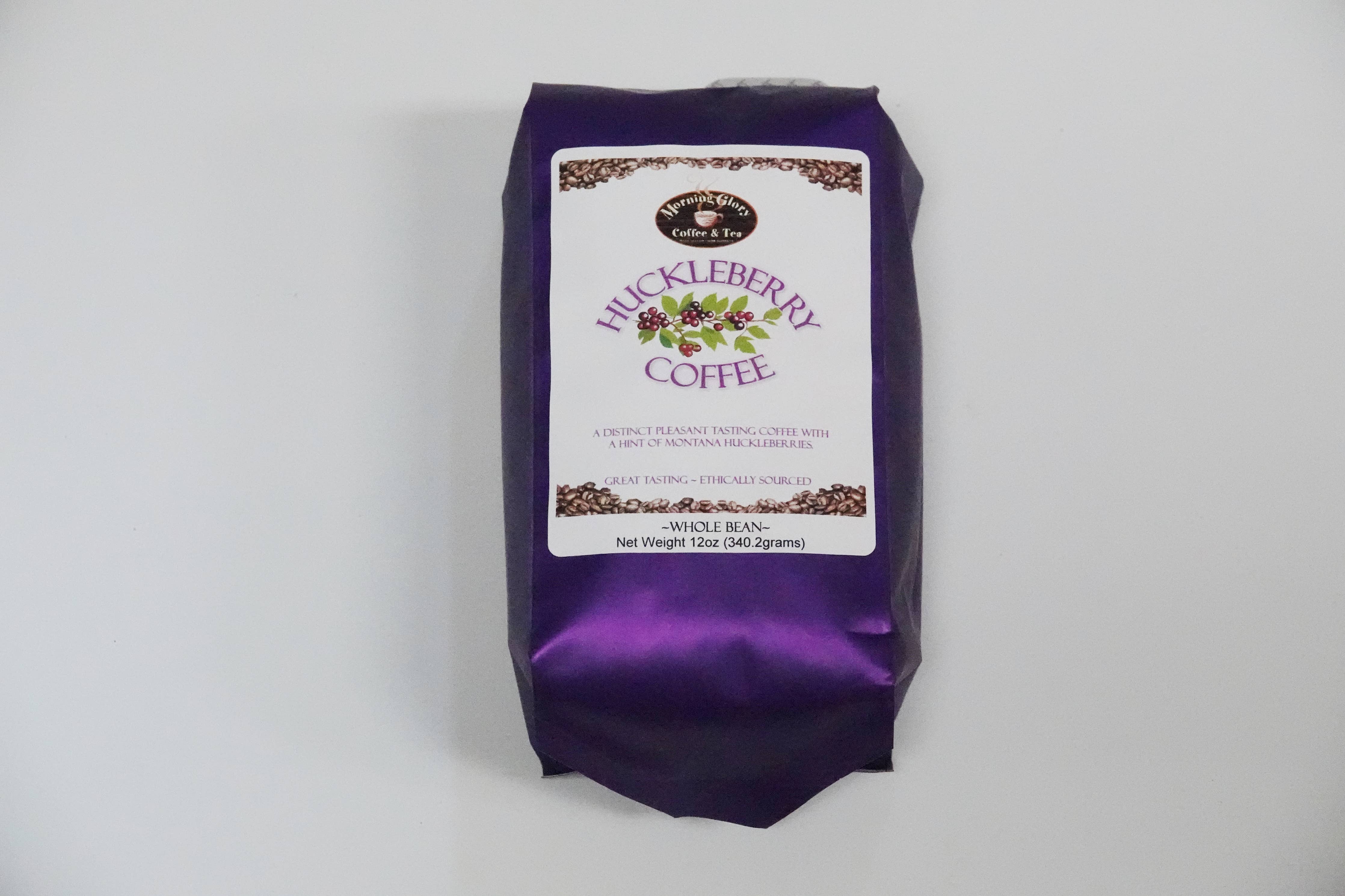 Huckleberry Flavored Coffee: 12oz / Ground for Drip