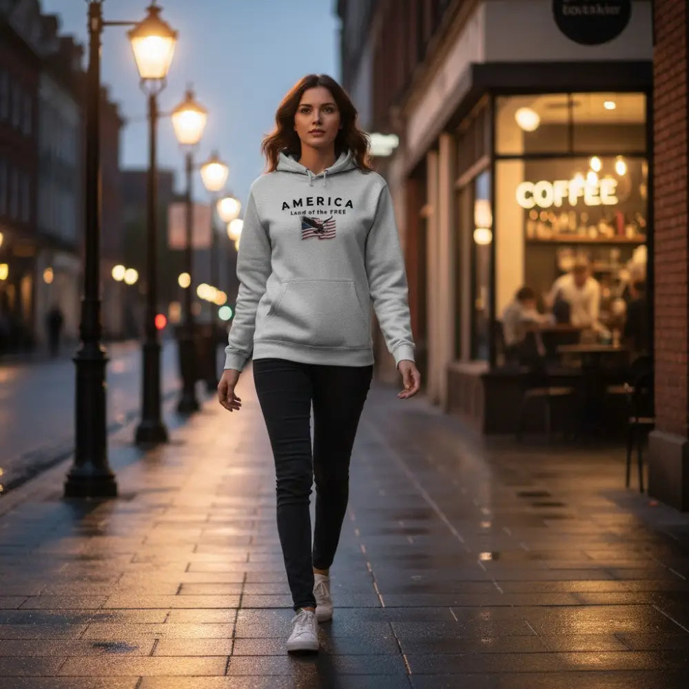 America Land of the Free - Hooded Sweatshirt