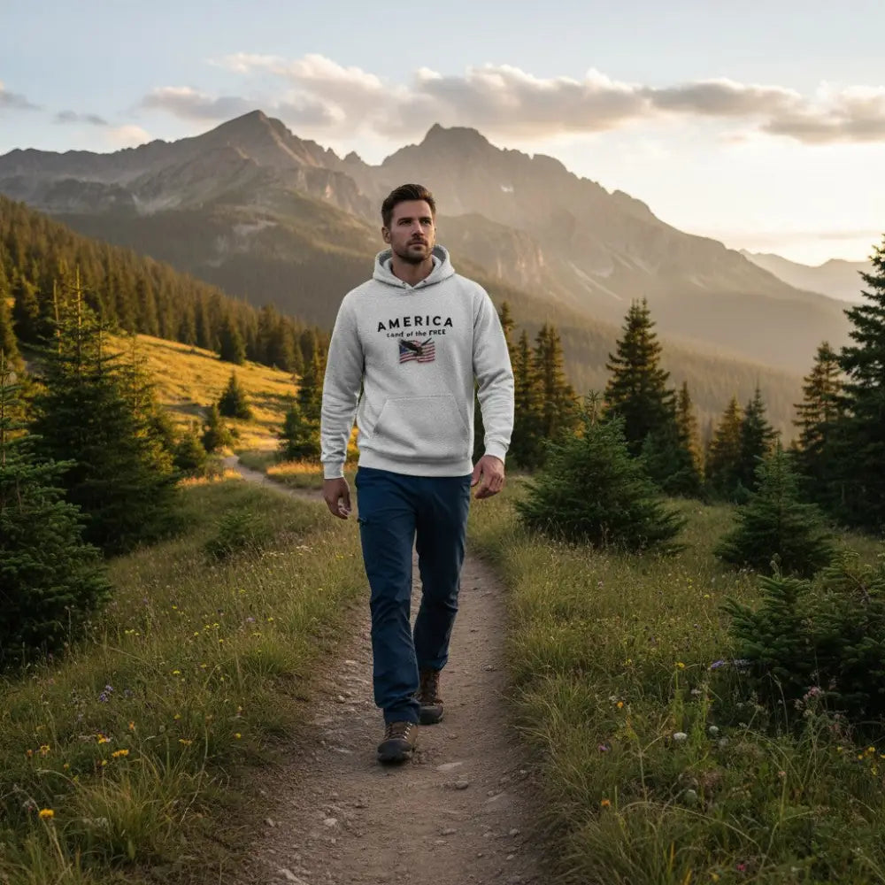 America Land of the Free - Hooded Sweatshirt