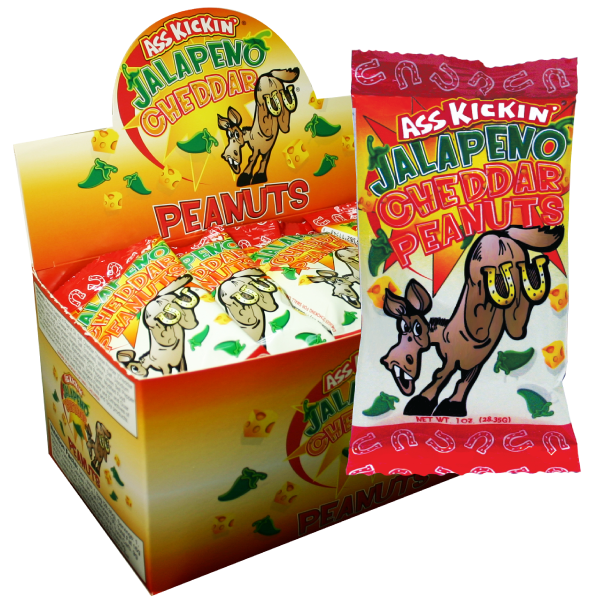 Ass Kickin’ Jalapeno Cheddar Peanuts 1 oz.