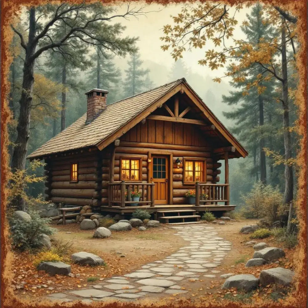 Cabin Inspired Magnet