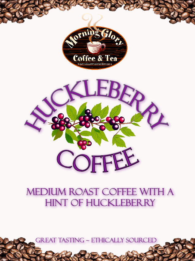 Huckleberry Flavored Coffee: 12oz / Ground for Drip