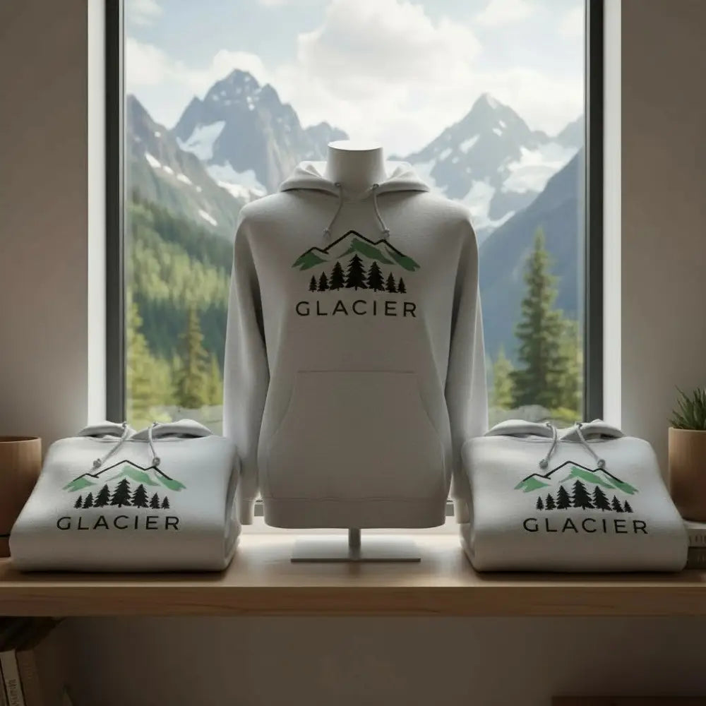 Glacier Alpine Mountain Hooded Sweatshirt