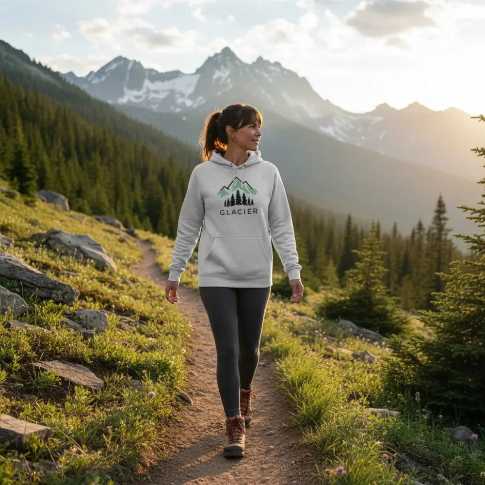 Glacier Alpine Mountain Hooded Sweatshirt