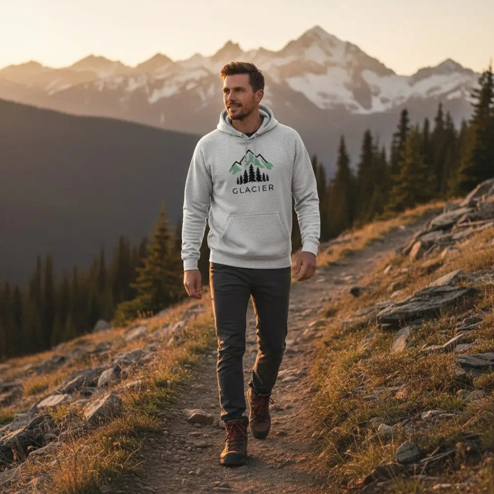 Glacier Alpine Mountain Hooded Sweatshirt