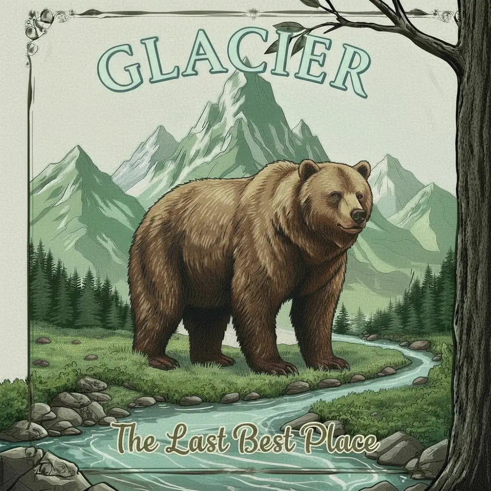 Glacier National Park Inspired Magnet