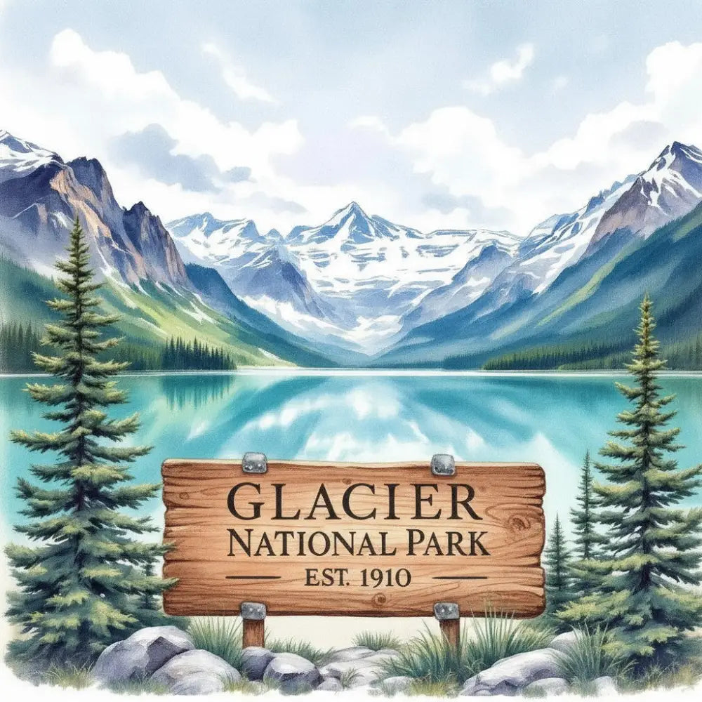 Glacier National Park Inspired Magnet