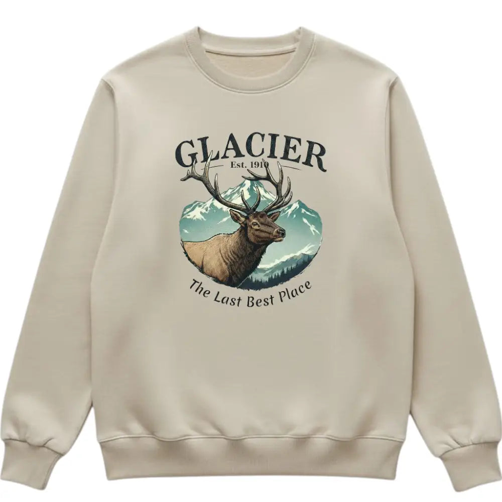 Glacier The Last Best Place Inspired Sweatshirt Majestic + Ruler