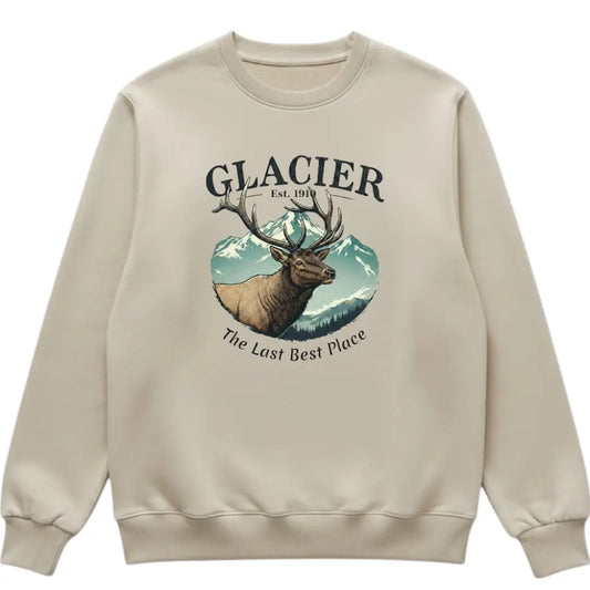 Glacier The Last Best Place Inspired Sweatshirt Majestic + Ruler