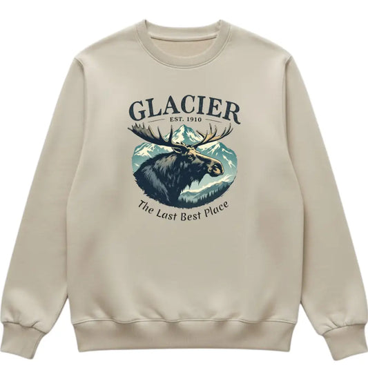 Glacier The Last Best Place Inspired Sweatshirt Quiet Strength + Grace