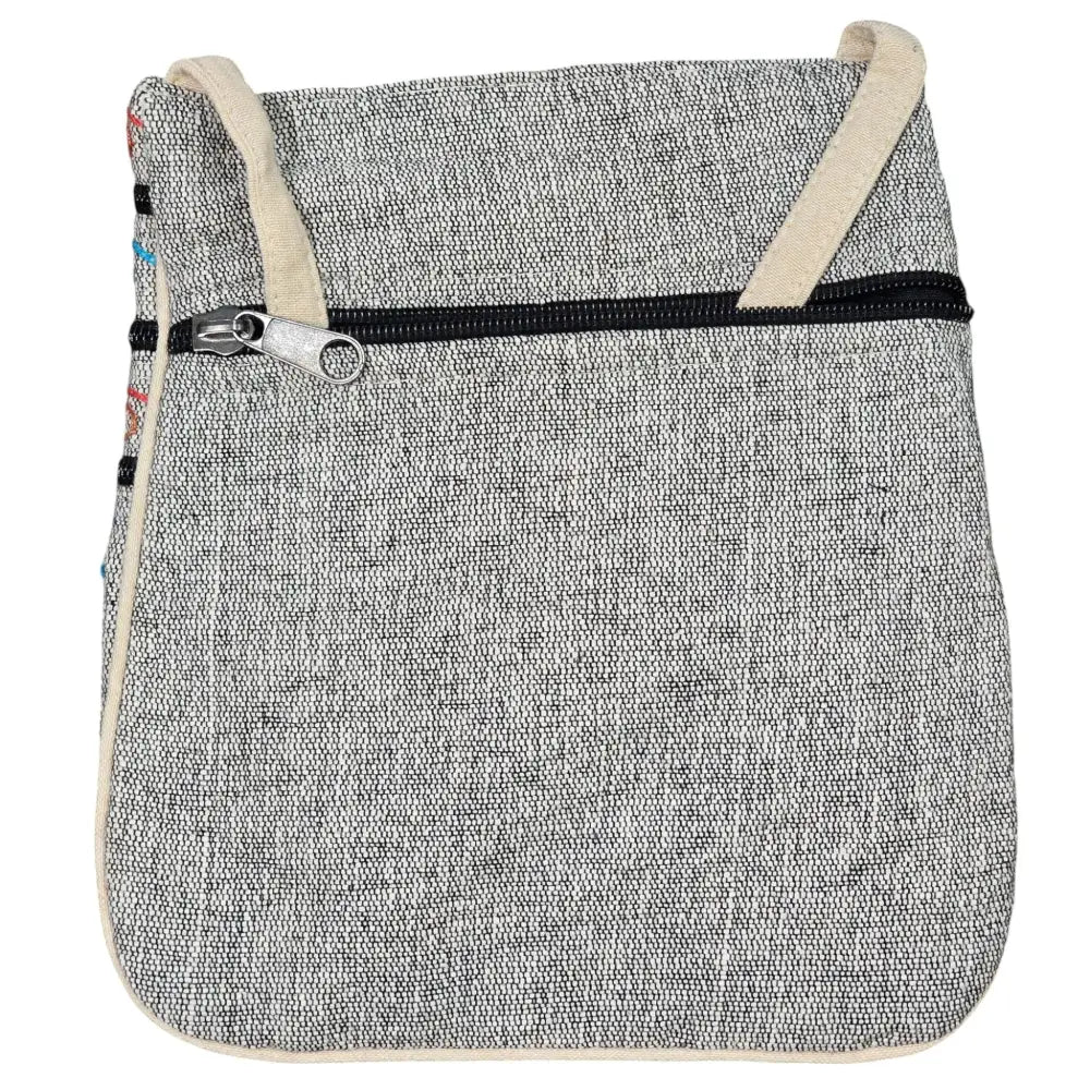 Handmade Boho Natural Embroidery Cross-Body Travel Bag
