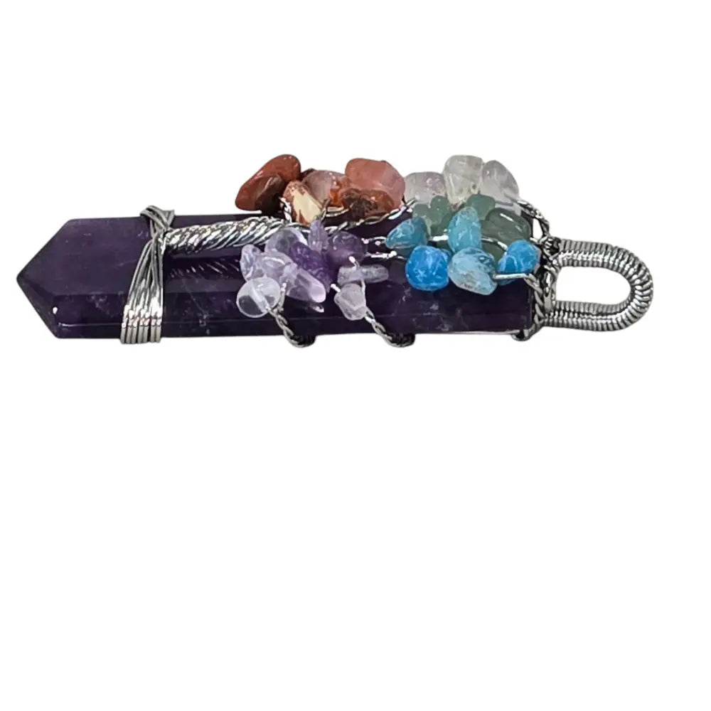 Handmade Chakra Tree of Life Crystal Pendant