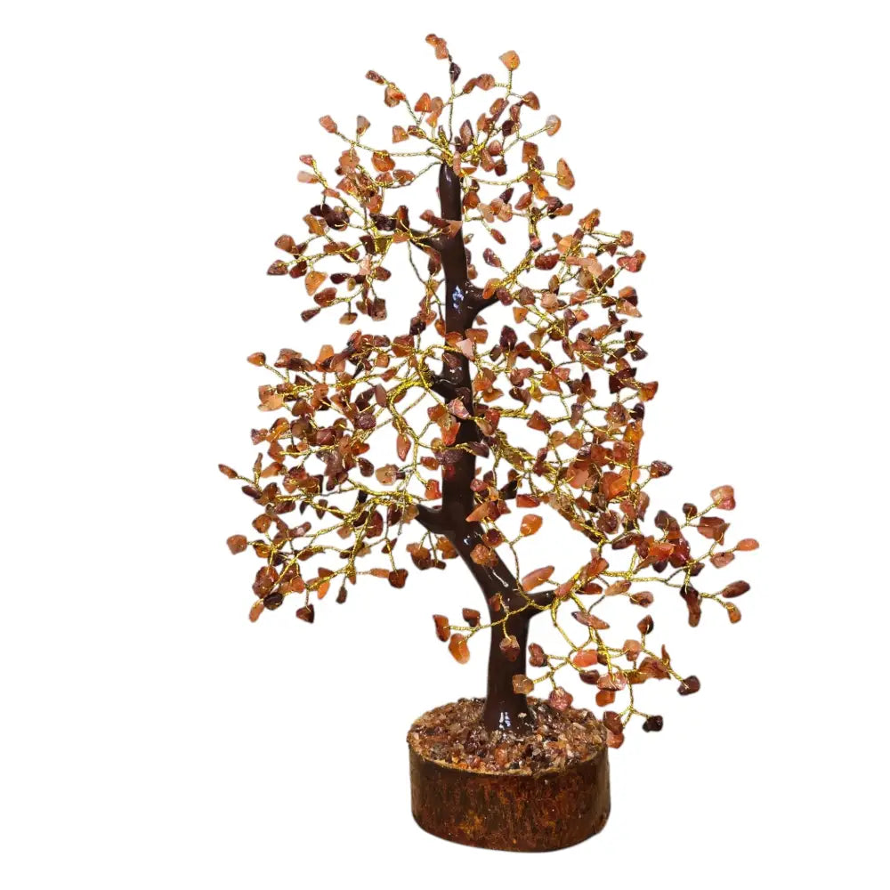 Handmade Natural Stone Carnelian Crystal Tree