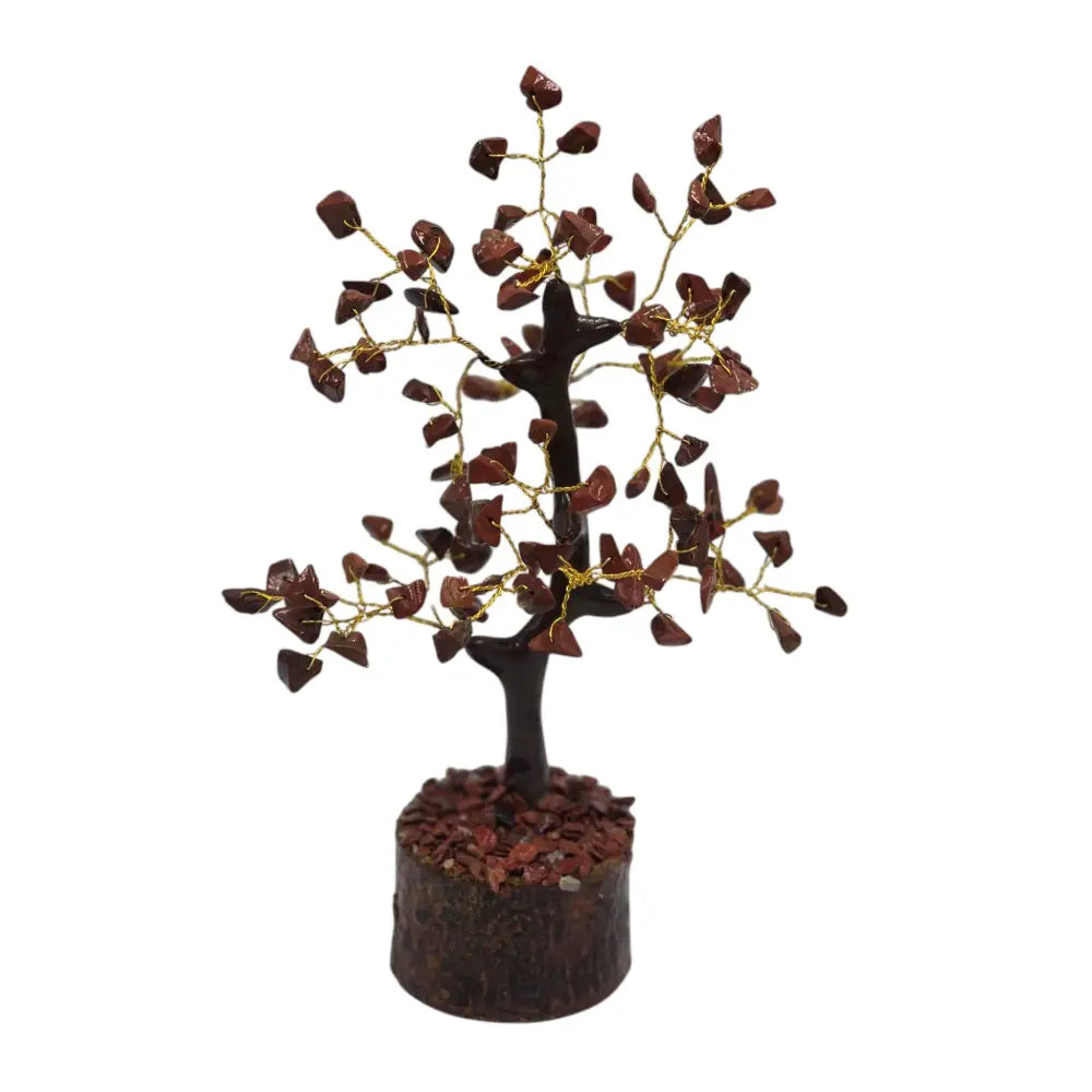 Handmade Natural Stone Red Jasper Crystal Tree