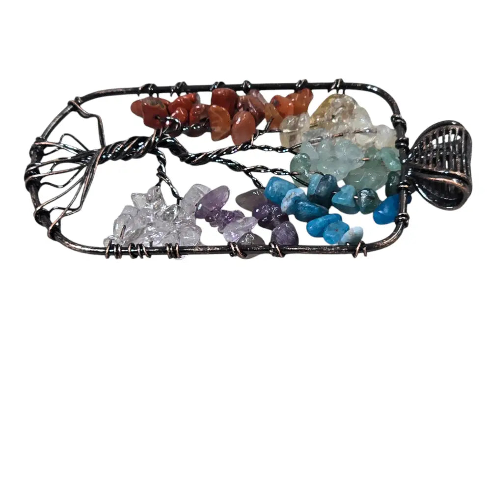 Handmade Wire-Wrapped Crystal Tree of Life Pendant
