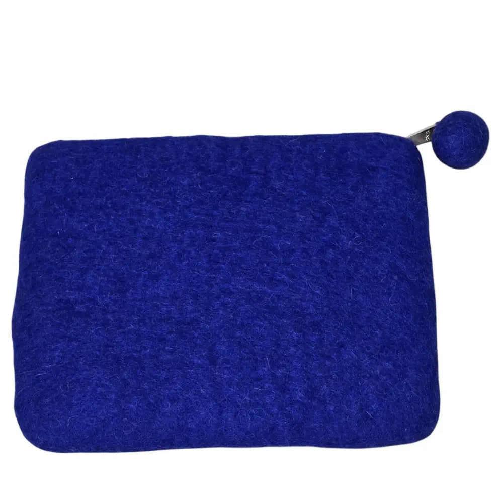 Handmade Wool Felt Coin Purse Emblazoned with an Owl Family