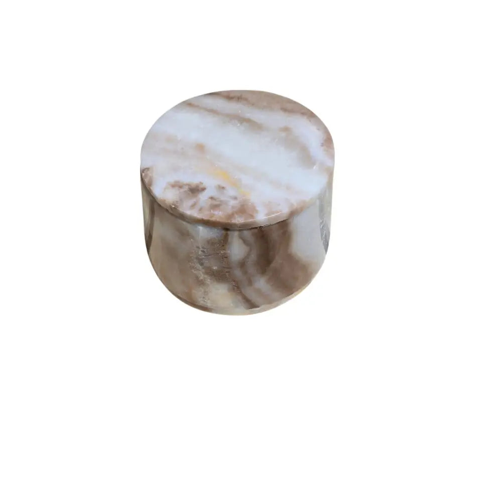 Large Polished Aragonite Bowl with Lid