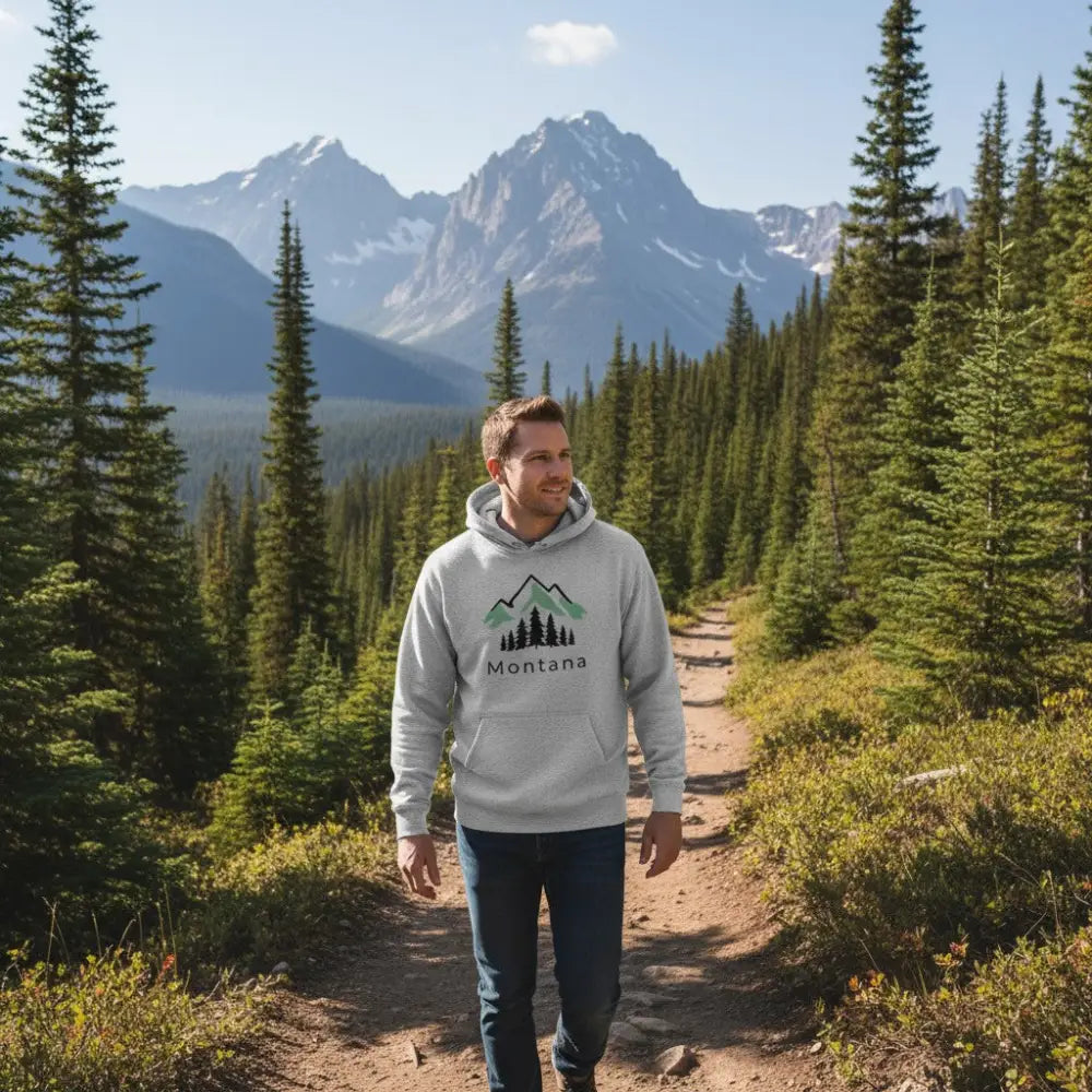 Montana Alpine Mountain Hooded Sweatshirt