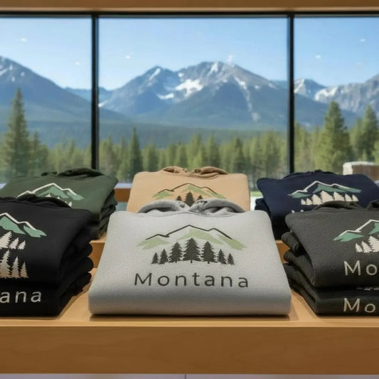 Montana Alpine Mountain Hooded Sweatshirt
