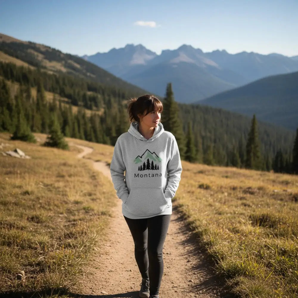 Montana Alpine Mountain Hooded Sweatshirt