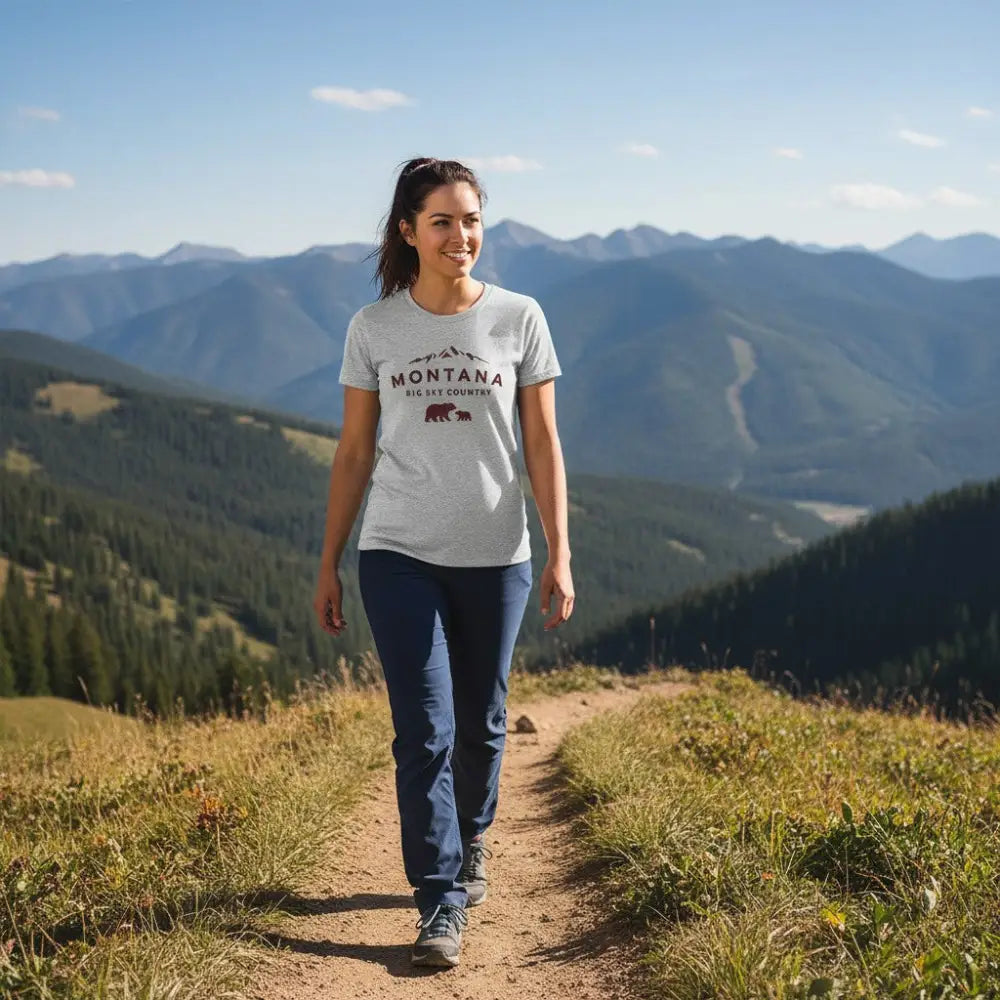 Montana Big Sky Country Mama Bear and Cub T-shirt