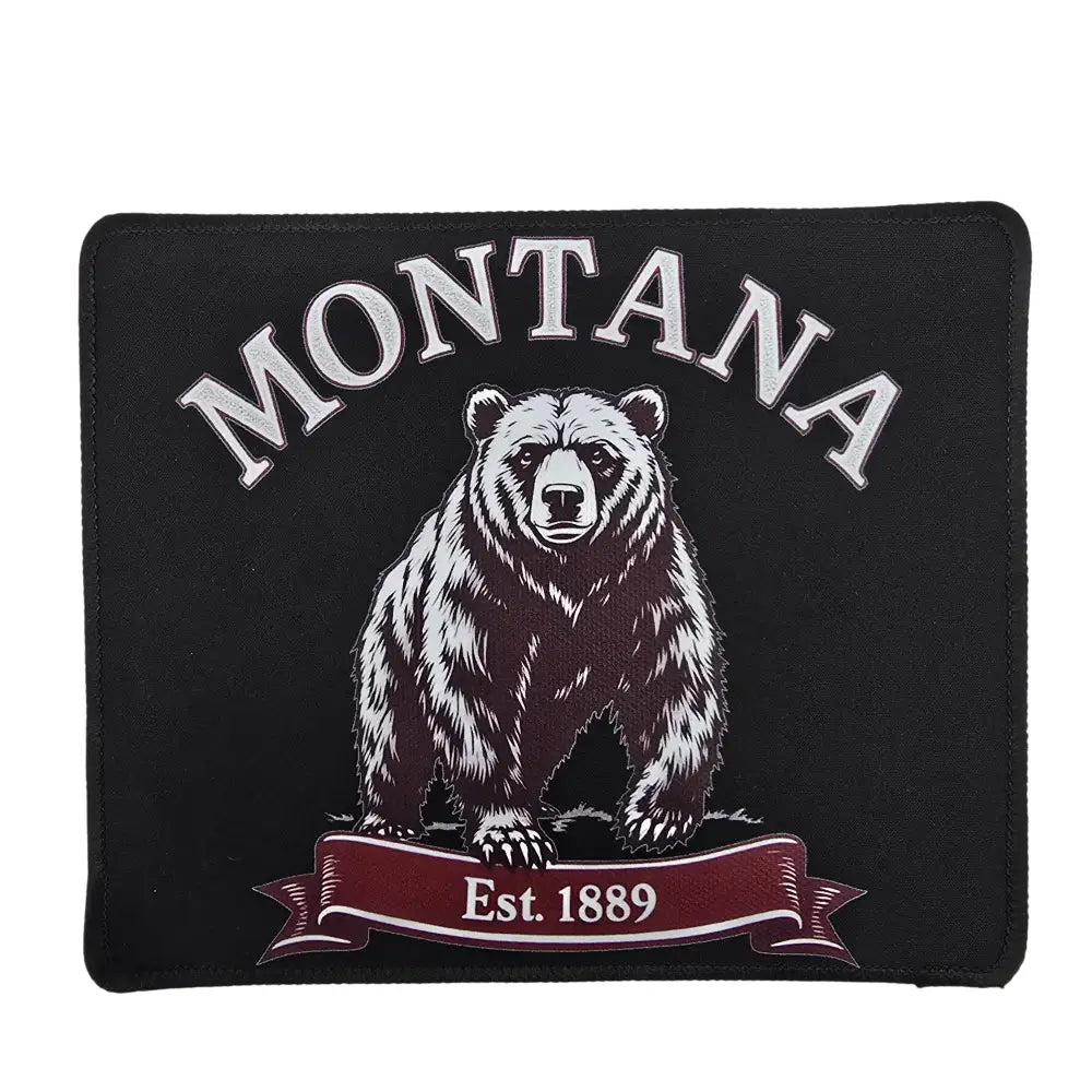 Montana Est. 1889 Grizzly Bear - Premium Custom Designed Mouse Pad