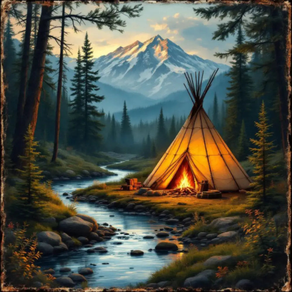 Native American Teepee Inspired Magnet