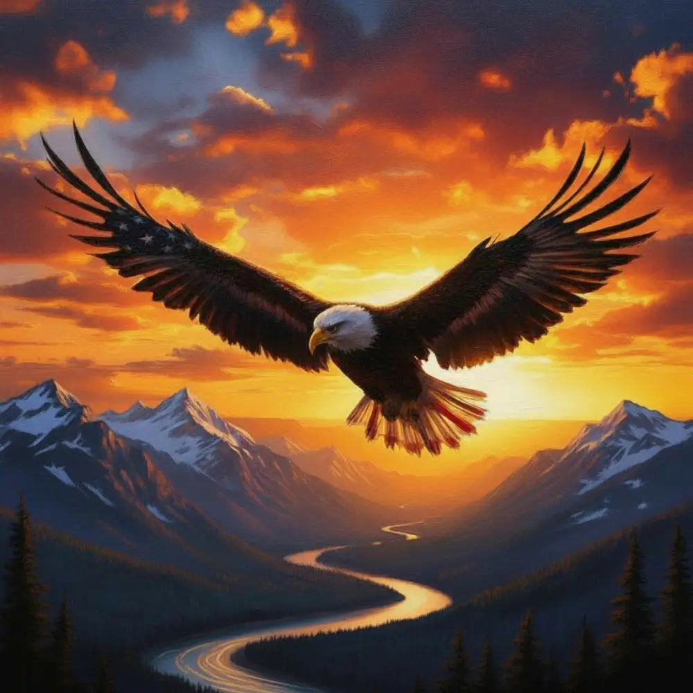 Patriotic Inspired Magnet - Majestic View