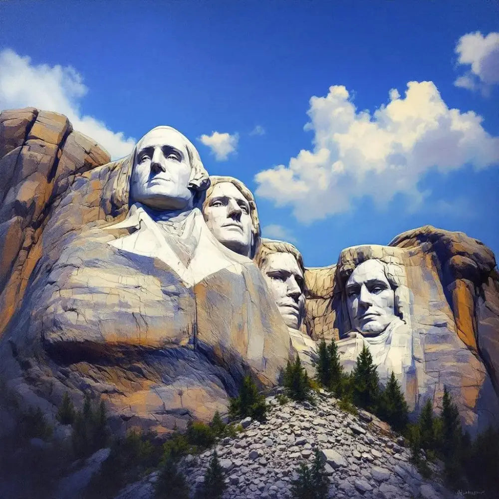 Patriotic Inspired Magnet - Mount Rushmore