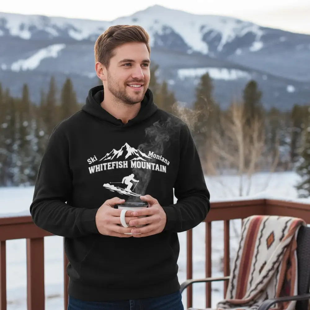 Ski Montana Whitefish Mountain Hooded Sweatshirt