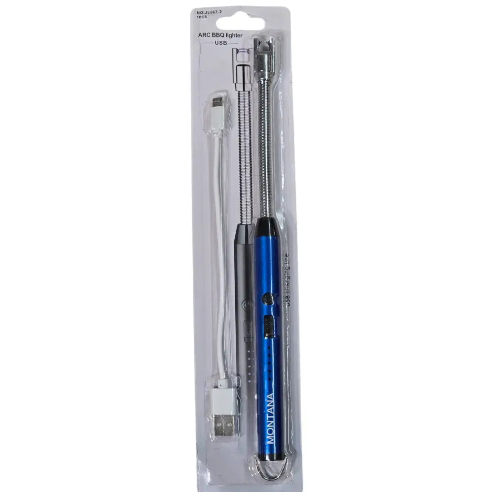USB ARC 360 Long Stick Plasma Travel Lighter Blue