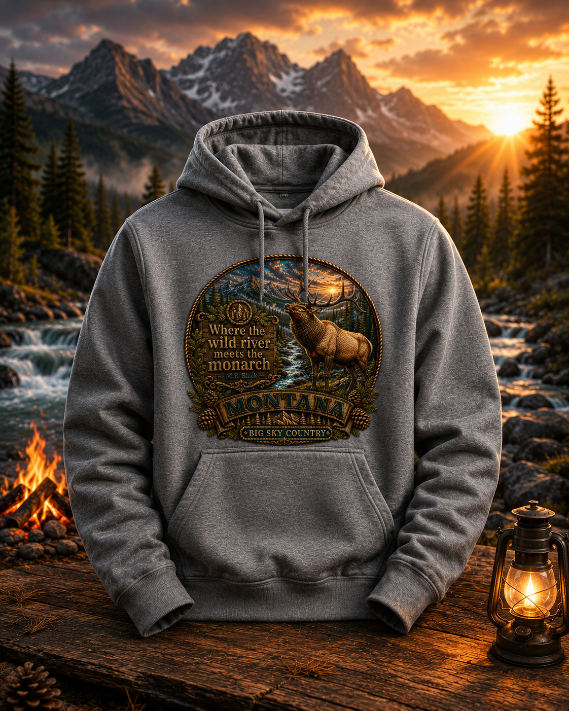 Woodland Tees:  Where the river meets the monarch