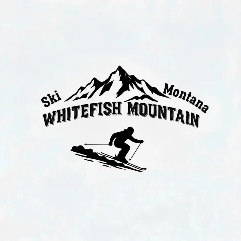 Whitefish Mountain Montana Ski Inspired Magnet