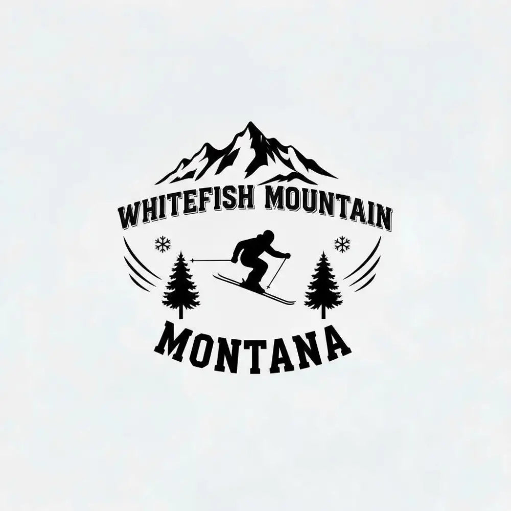 Whitefish Mountain Montana Ski Inspired Magnet