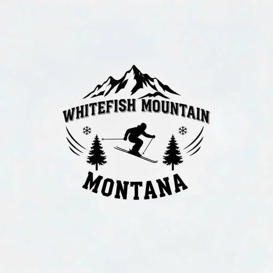 Whitefish Mountain Montana Ski Inspired Magnet