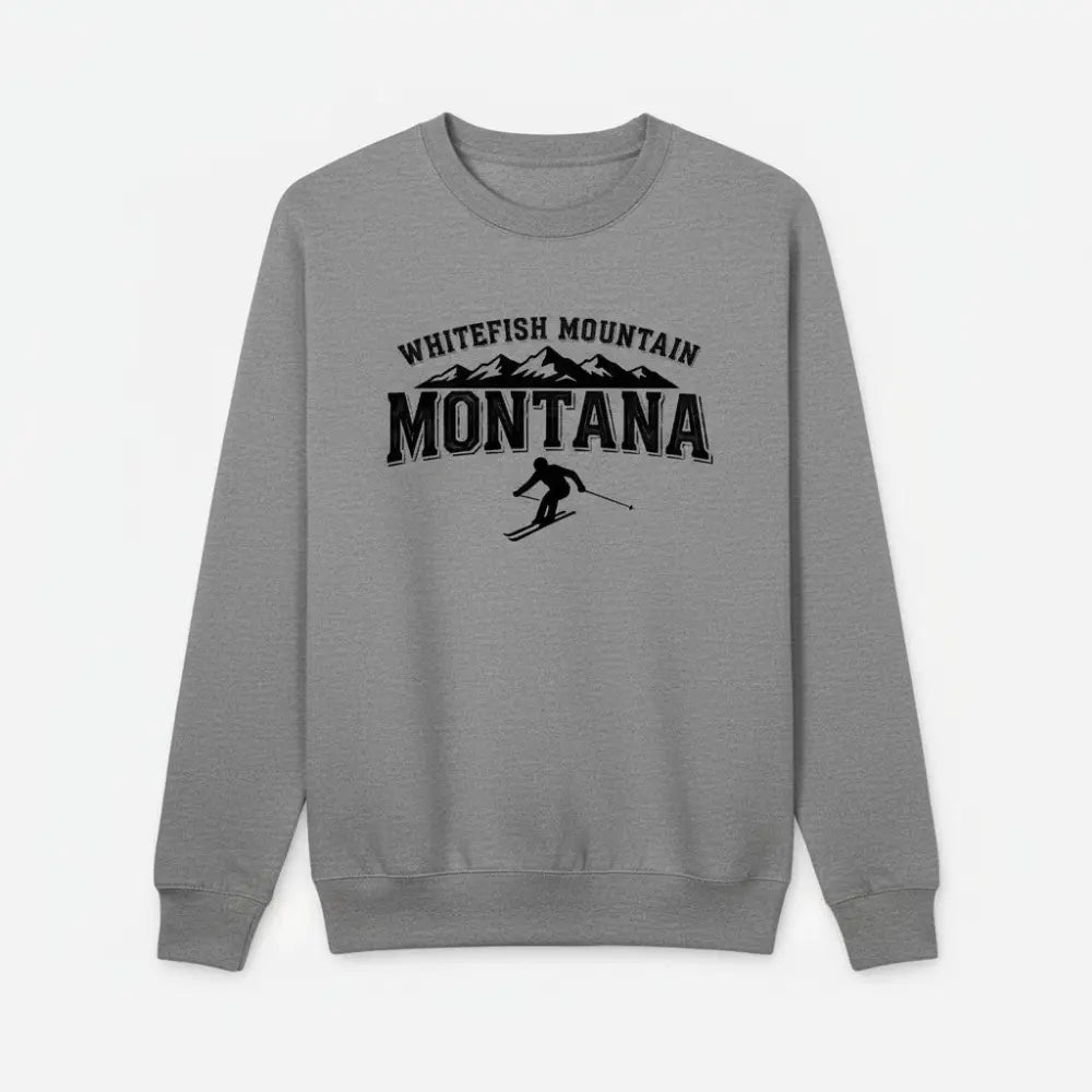 Whitefish Mountain Montana Skier Sweatshirt