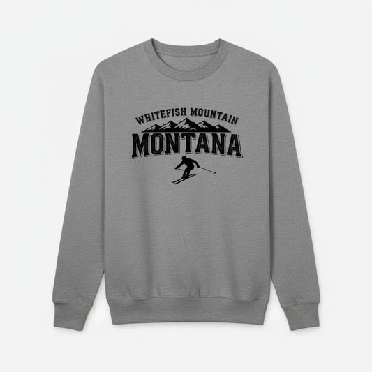 Whitefish Mountain Montana Skier Sweatshirt