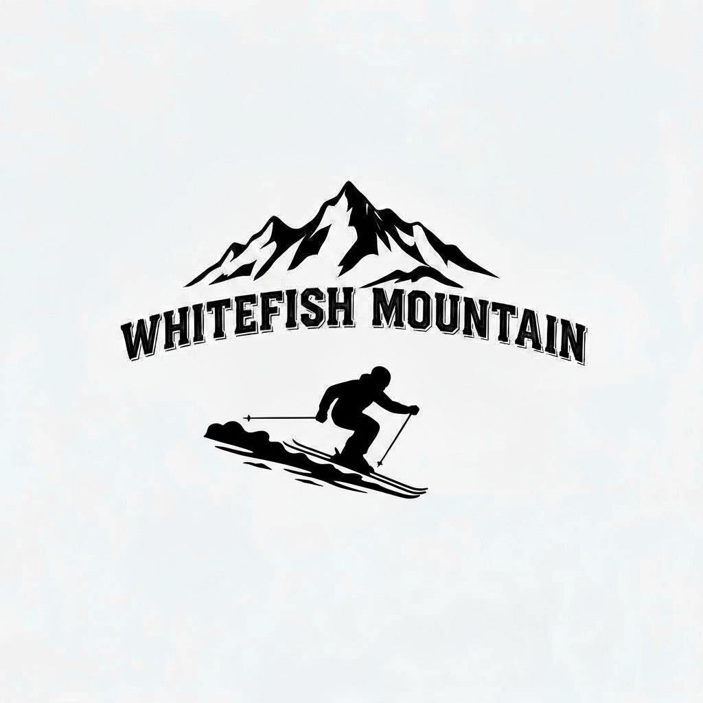 Whitefish Mountain Montana Ski Inspired Magnet
