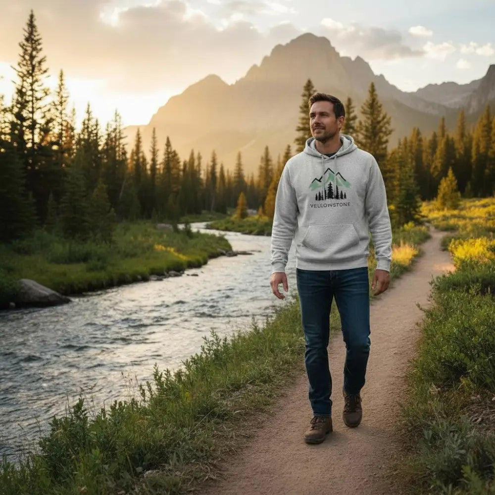 Yellowstone Alpine Mountain Hooded Sweatshirt