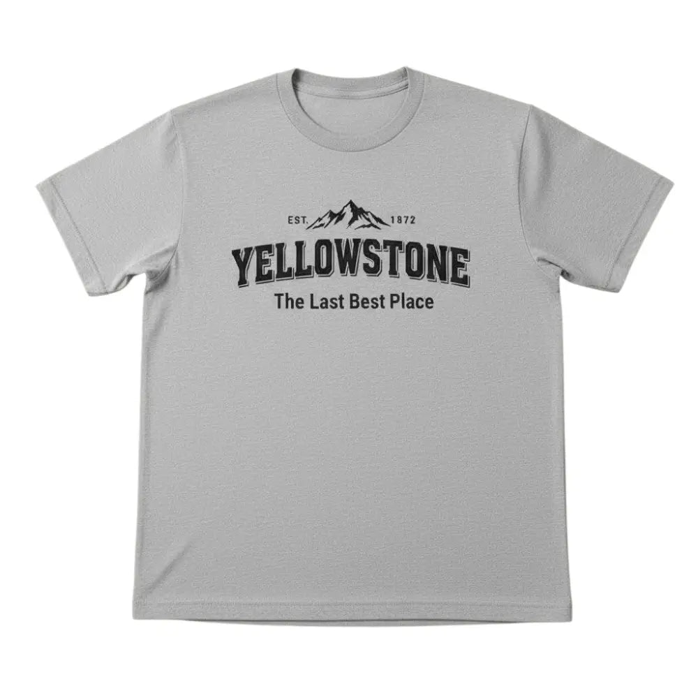 Yellowstone Est 1872 The Last Best Place Mountain Design T-Shirt