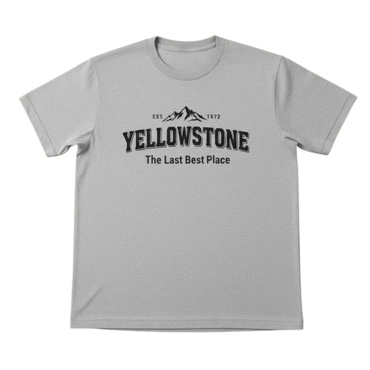 Yellowstone Est 1872 The Last Best Place Mountain Design T-Shirt