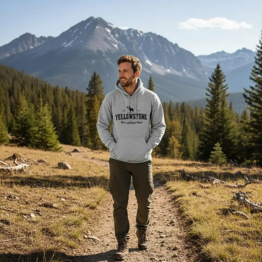 Yellowstone The Last Best Place Est 1872 Moose Design Hooded Sweatshirt
